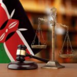 Gavel And Scales Of Justice and  National flag of Kenya